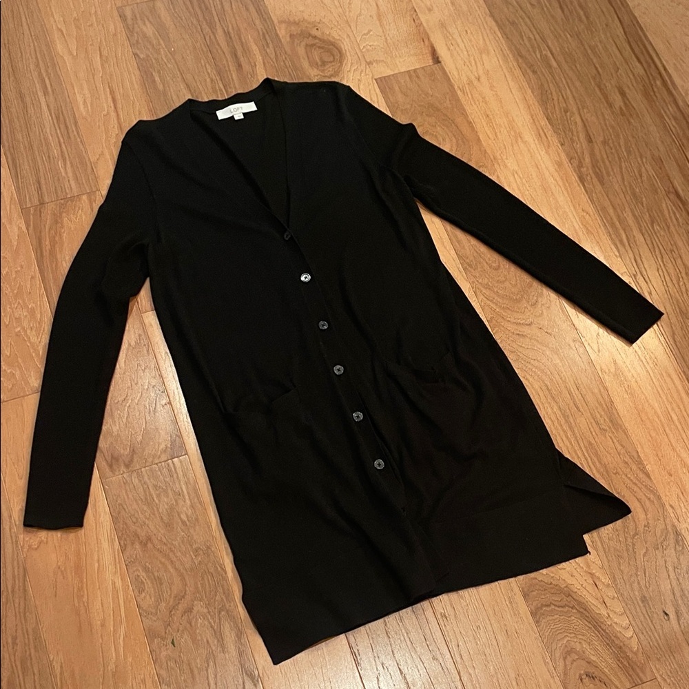 LOFT Knee Length Boyfriend Cardigan